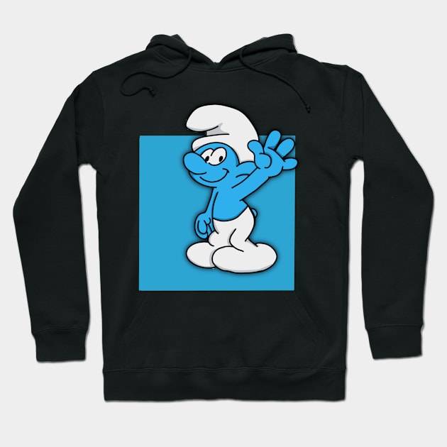 Cartoon Blue Man Hoodie by 09GLawrence